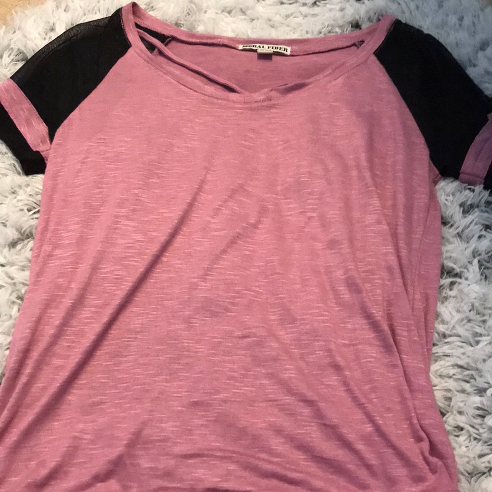 Moral Fiber pink t-shirt